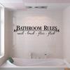 Bathroom Rules Door Sign Vinyl Quotes Lettering Words Wall Stickers Bathroom Toilet Washroom Decoration Home Decor Decal Art