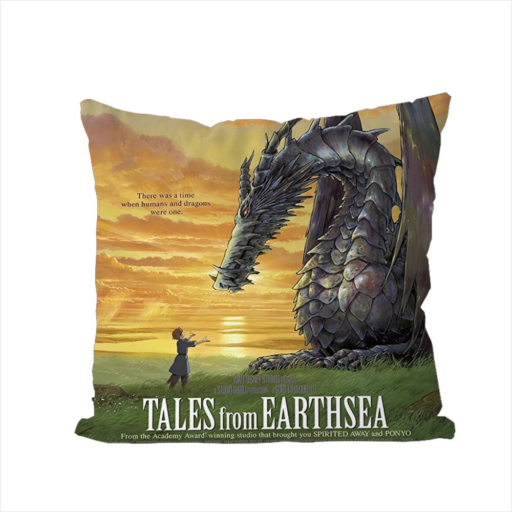 Tales From Earthsea Pillow Case For Car Sofa Decorative Home Double-sided Print Plush Square Throw Pillow Cushion Cover