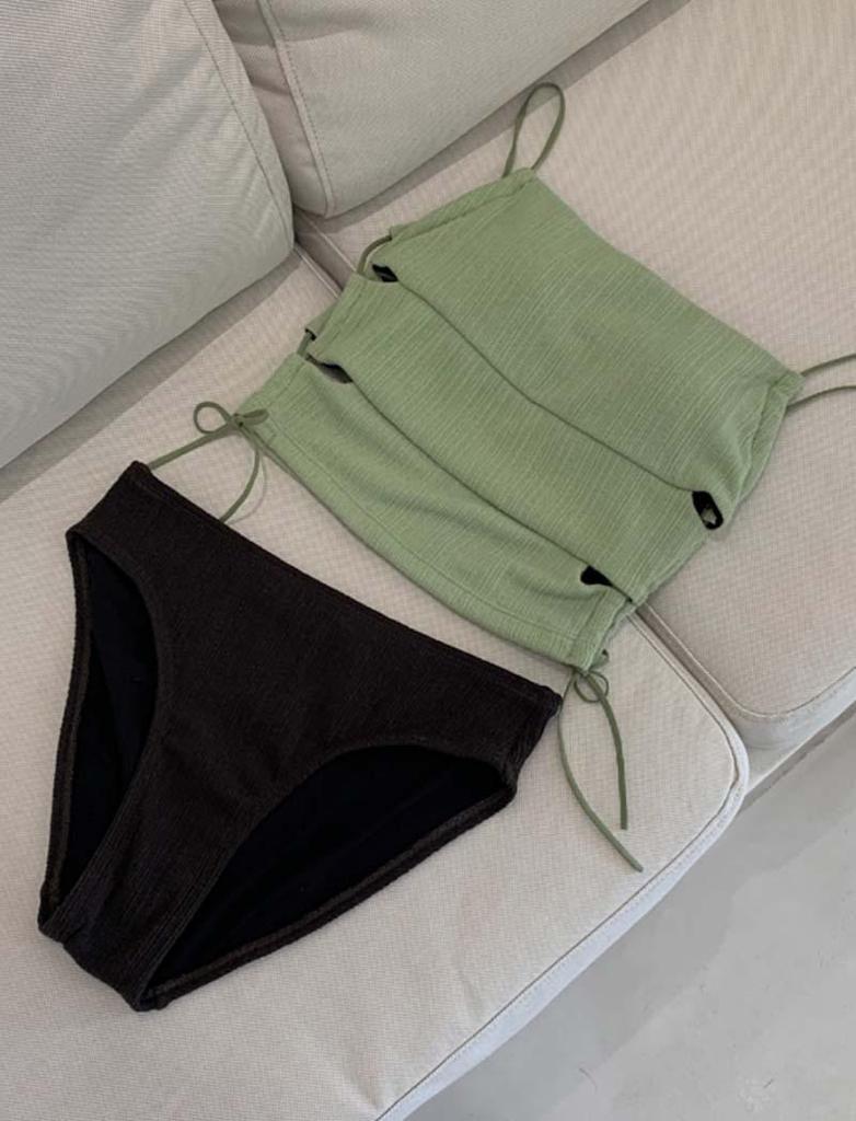 Korean Style Backless Halter Bikini - Sexy Split Swimsuit for Women, Resort Wear