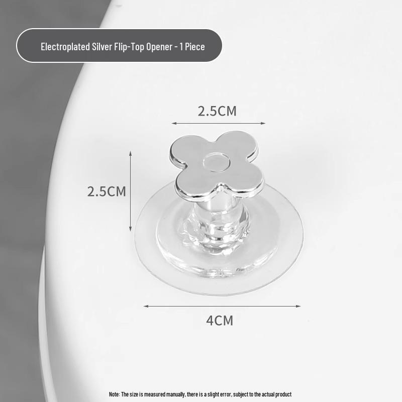Flower Toilet Lid Lifter: Flip-Up Handle for Hands-Free Use