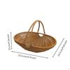 Geflochtener Korb Vielseitig Picknick mit Griffen Multifunktional Rattan-Stil Tragetasche für Draußen,