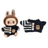 Fashion Doll Clothes Set For Labubu 17cm Outfit Dolls Stylish Plush Doll Clothes and Accessories For Kids Girl Birthay Xmas Gift