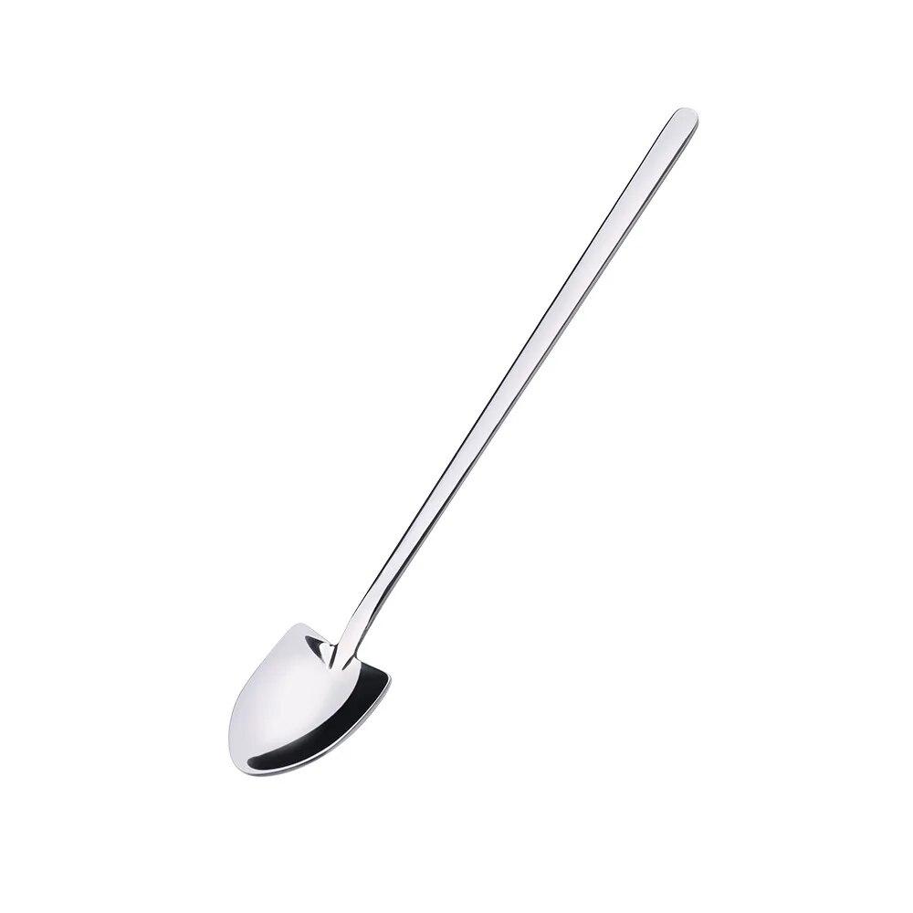 1/2pcs Set Stainless Steel Shovel & Point Spoons Coffee Tea Spoon Ice Cream Dessert Tip Scoops Cutlery Tableware SetKitchenTools