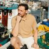 Geonjiulleunseu Cotton Short Sleeve Collared Knit - Light Camel