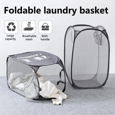 Laundry Hamper Breathable Wide Application Space-saving Folding Basket Children Toys Sundries Storage Organizer Household Supplies