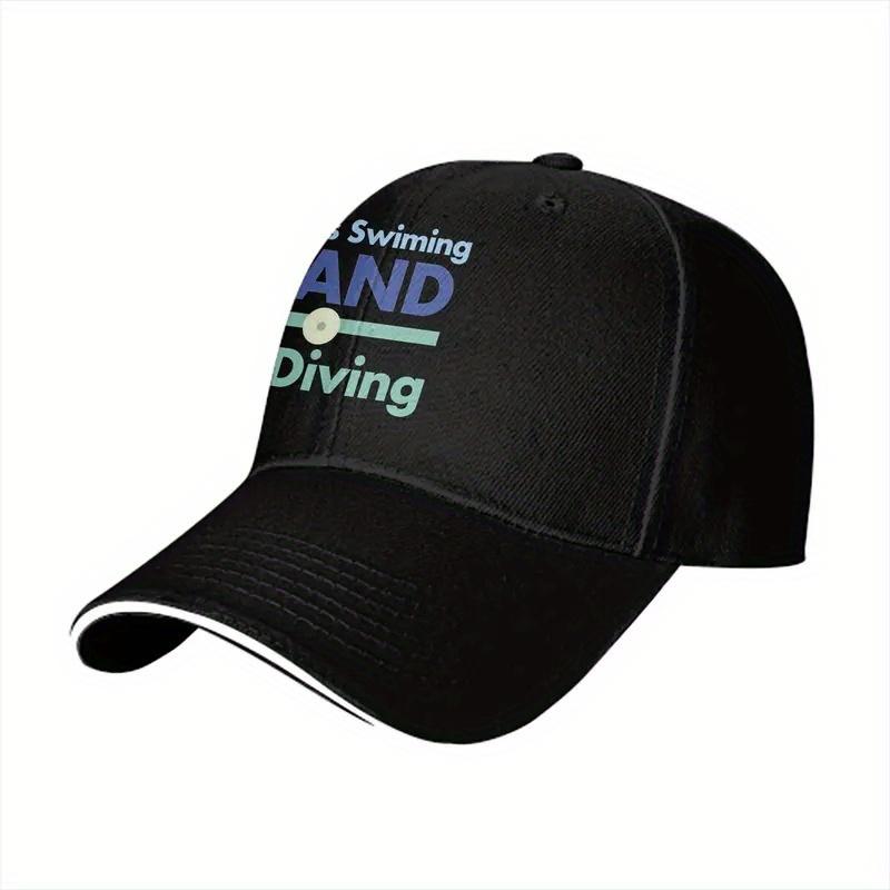Swimming And Diving Graphic Baseball Cap Unisex Polyester Adjustable Casual Sports Headwear