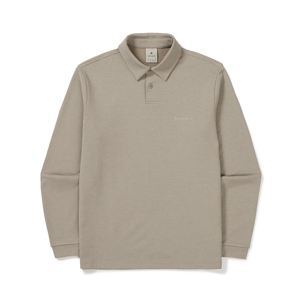 SNOWPEAK Polo Long Sleeve T-shirt Beige Gray (S24FMTPS10)