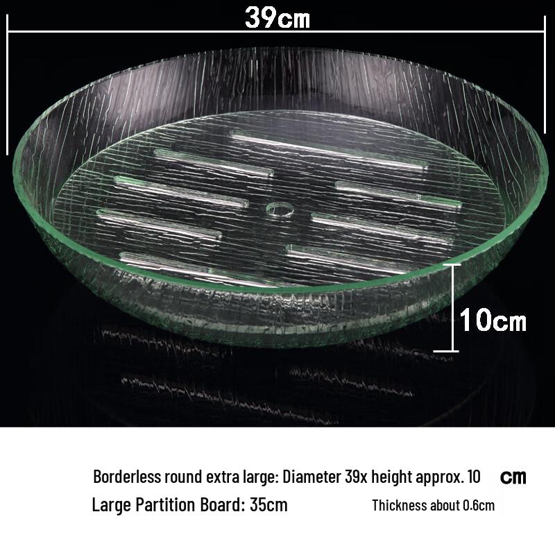 Acrylic Round Serving Platter with Ice Trough