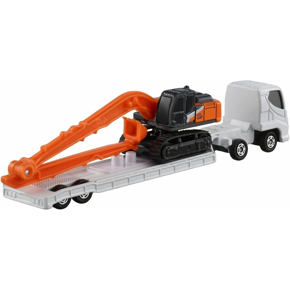 Takara Tomy Tomica Long Type No.143 Hitachi Hydraulic Excavator ZX210-7 SLF Toy Miniature Vehicle for Ages 3 and Up