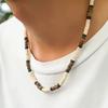 Mode Herren Sommer Strand Holzperlen Surfer Halskette Einfach Geometrisch Tribal Ethnisch Handgefertigt Kette Steampunk Herren Schmuck Geschenk