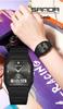 Sanda TEMU Men's Sports Watch: Hot-Selling, Waterproof, Luminous, Thin Square Design, Dual Display, Three Time Zones.