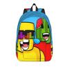 Zaino Casual Giallo e Melone Sportivo Studente Lavoro Giornaliero per Uomo Donna Laptop Computer Borse in Tela