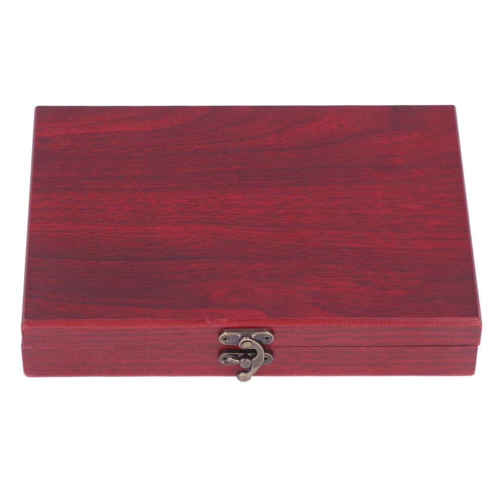 Boîte de rangement pour pièces en bois Boîte à pièces vintage Fournitures de collection Capsule pour pièces Collection de pièces