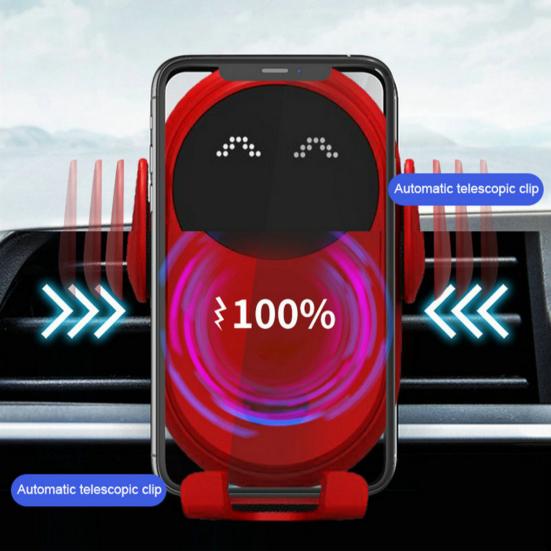 Phone Mount Smart Charging High Efficicency 10W/7.5W/5W Wireless Car Phone Charger