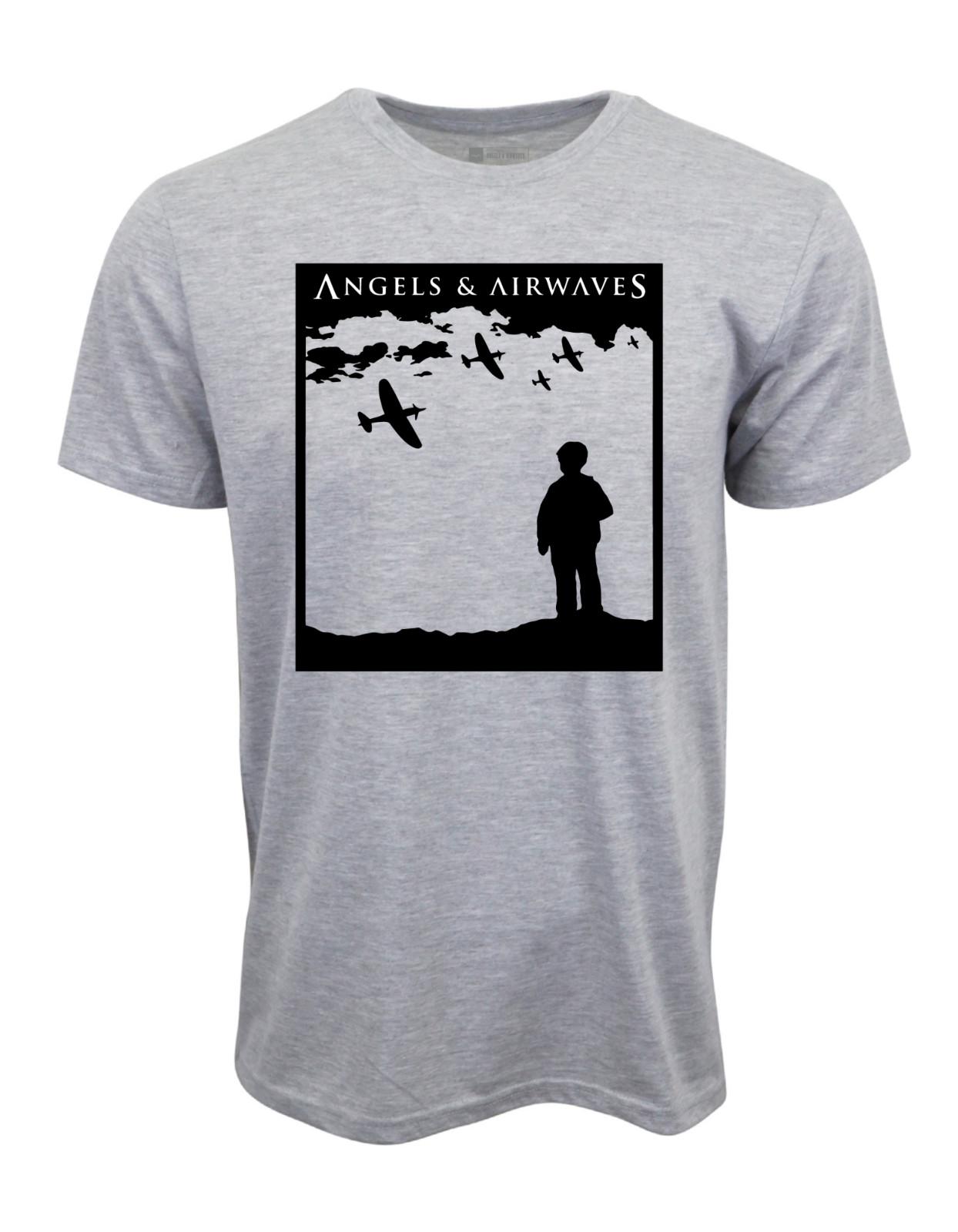 MENS ANGELS AND AIRWAVES GRAY T SHIRT XXXXL