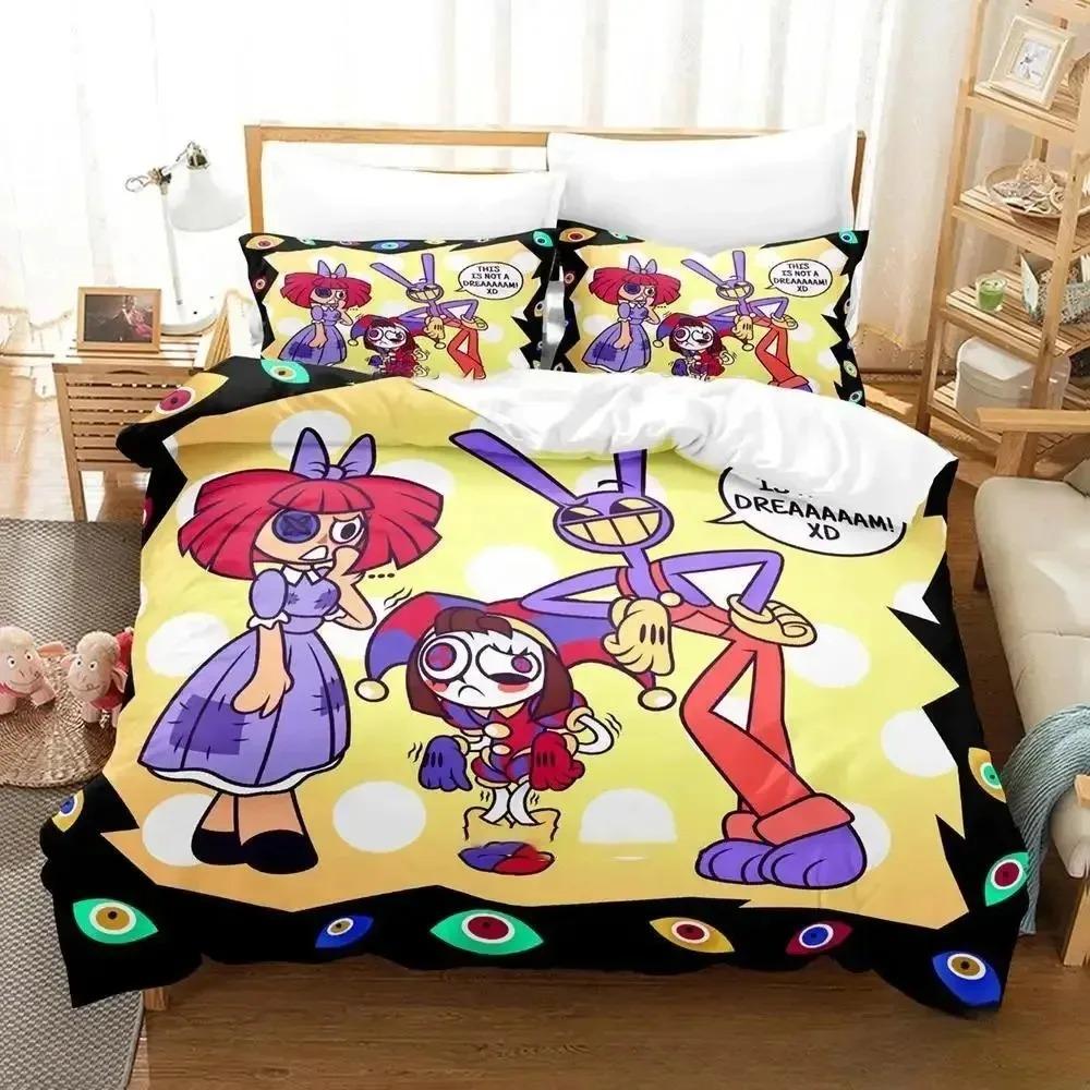 THE AMAZING DIGITAL CIRCUS Bedding Sets Exquisite Bed Supplies Set Duvet Cover Comforter Set Bedding Set Luxury Birthday Gift