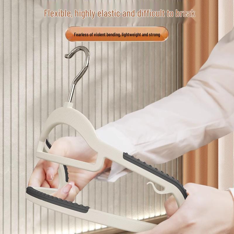 Non-Slip Traceless Dual-Use Hanger: Anti-Shoulder, Wet/Dry, Wardrobe Storage