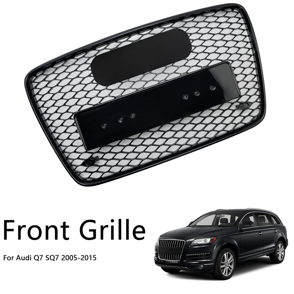 Gloss Black Front Bumper Radiator Vent Mesh Grille Grill Fit Q7 2005-2015