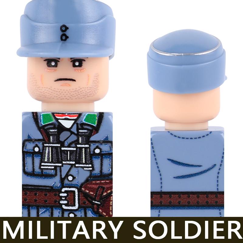 WW2 Military Soldier Figures Building Blocks Army Japanese Warrior Medical Nurse Officer Infantry Helmets UV Printed Bricks Toys
