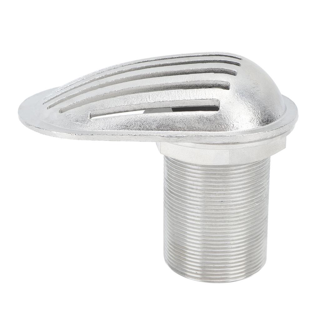 2in Marine Boat Strainer, 316 Stainless Steel Thru Hull Water Pickup Filter Scoop for Yacht Kayak