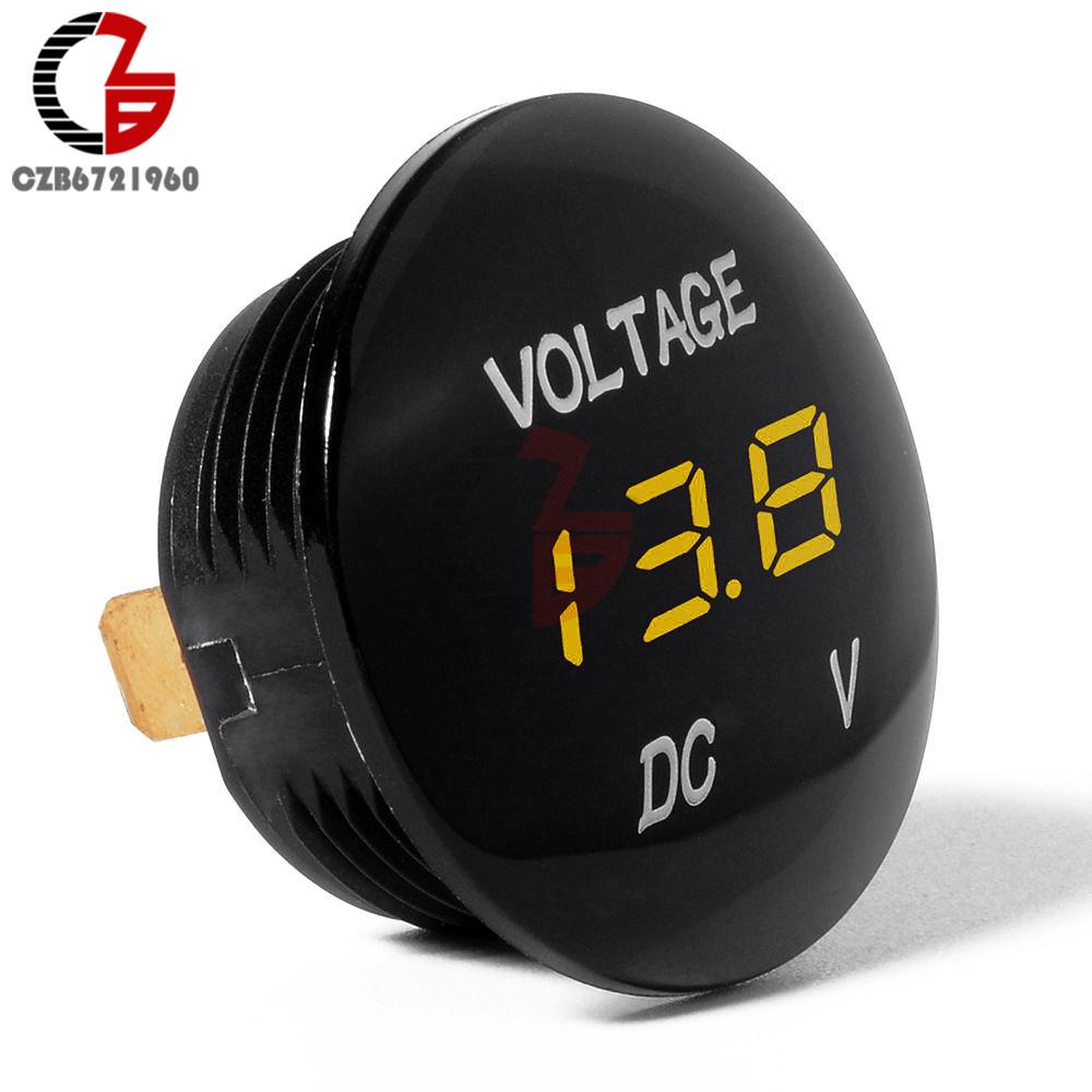 DC 5V-48V Car Digital Voltmeter 5V 12V 24V 36V 48V Car Voltage Meter Auto Motorcycle Volt Detector Battery Capacity Tester Panel