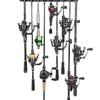 Wall Mounted Fishing Rod Holder 9 Rod Fishing Rod Display Stand Vertical Fishing Poles Rack Rod Storage Tool Enduring