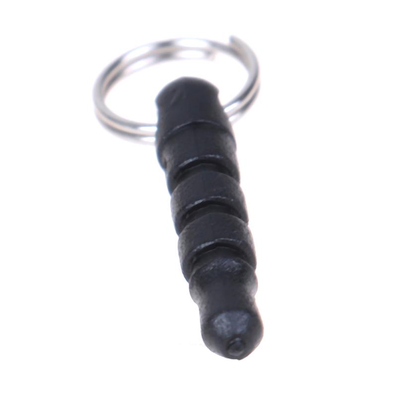 50 Pz 3,5 Mm Universale Nero Spina Cuffie Auricolari per Telefono con Anello Forato