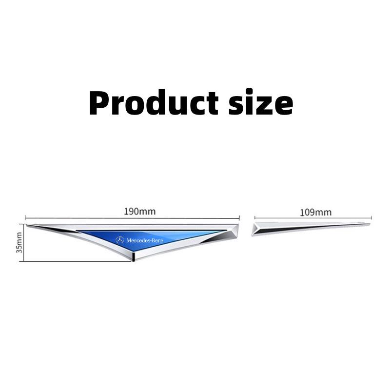 2Pcs Metal Car Fender Side Wing Emblem Badge Sticker for Mercedes Benz AMG B C E Class A Class C200L GLC GLK GLA JL1