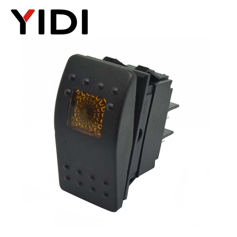 Bară rezistentă la apă comutator basculant barcă mașină buton comutator basculant 12V 220V Lampă cu LED-uri 4pin pornit oprit DPST