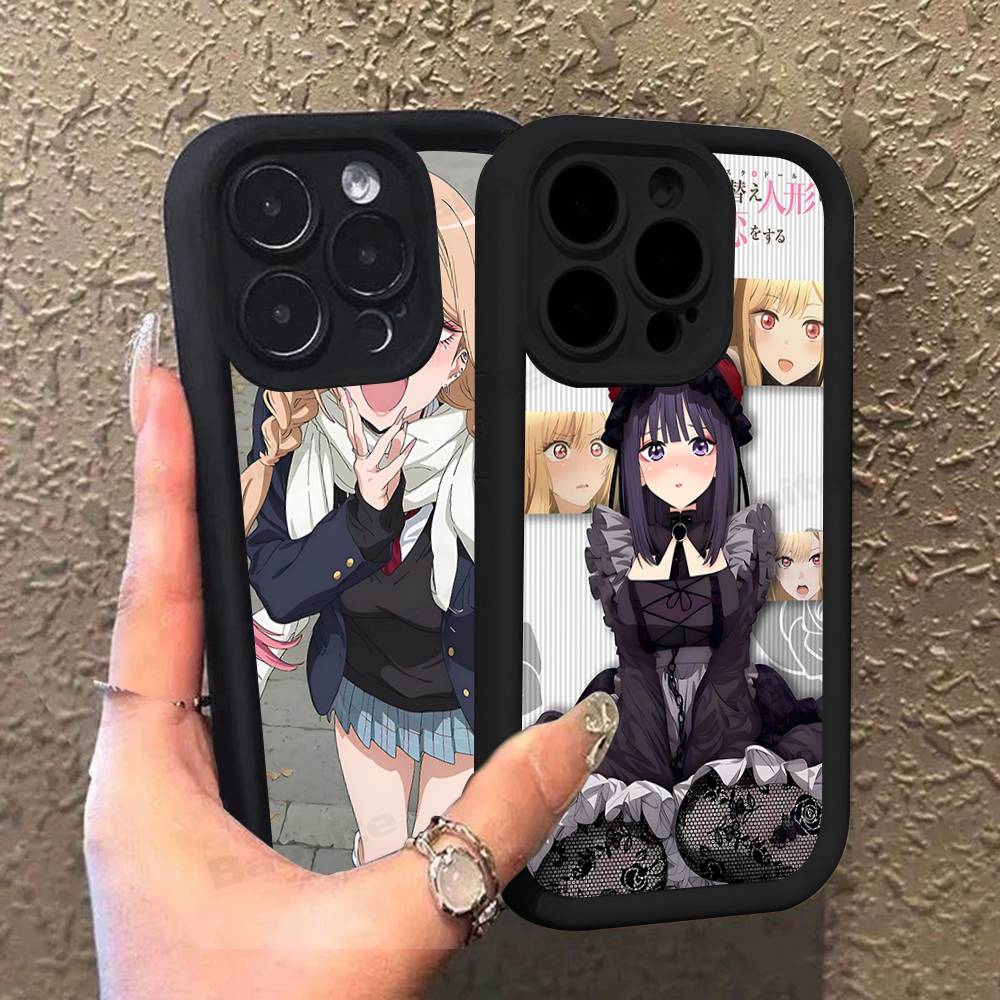 Marin Kitagawa Anime Phone Case For IPhone 17 16 15 14 13 12 11 Pro Max Plus Black Full Coverage TPU