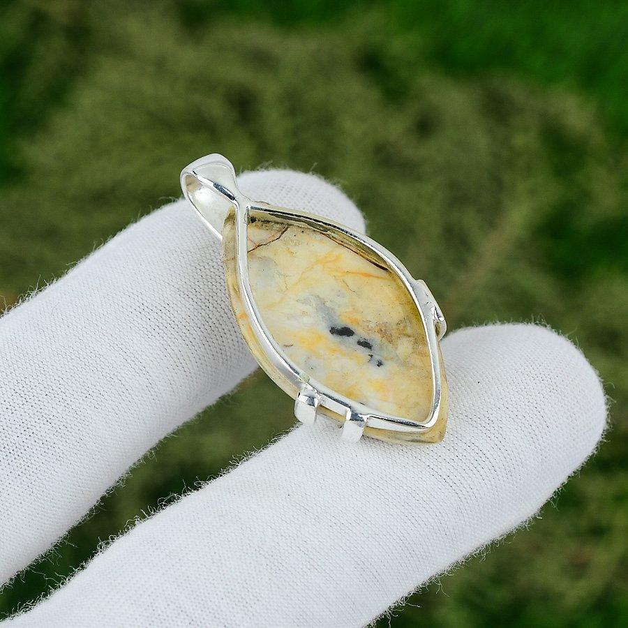 Friendship Day Sale 925 Silver Natural Brecciated Mookaite Wife Pendant Jewelry