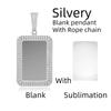 New One Custom Photo Square Medallion Pendant Iced Zircon Sublimation Hip Hop Fashion Jewelry Bling Charms Necklace-Gold Brass
