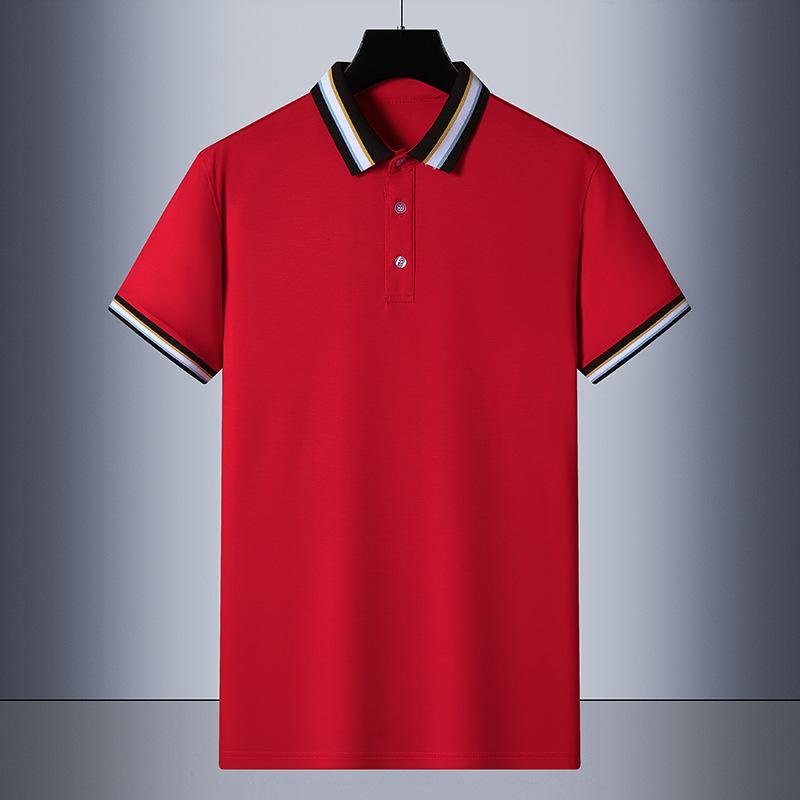 7XL Oversized POLO Shirt for Men's Casual Business Short Sleeved T-shirt with Enlarged Half Cardigan Short Sleeved Top