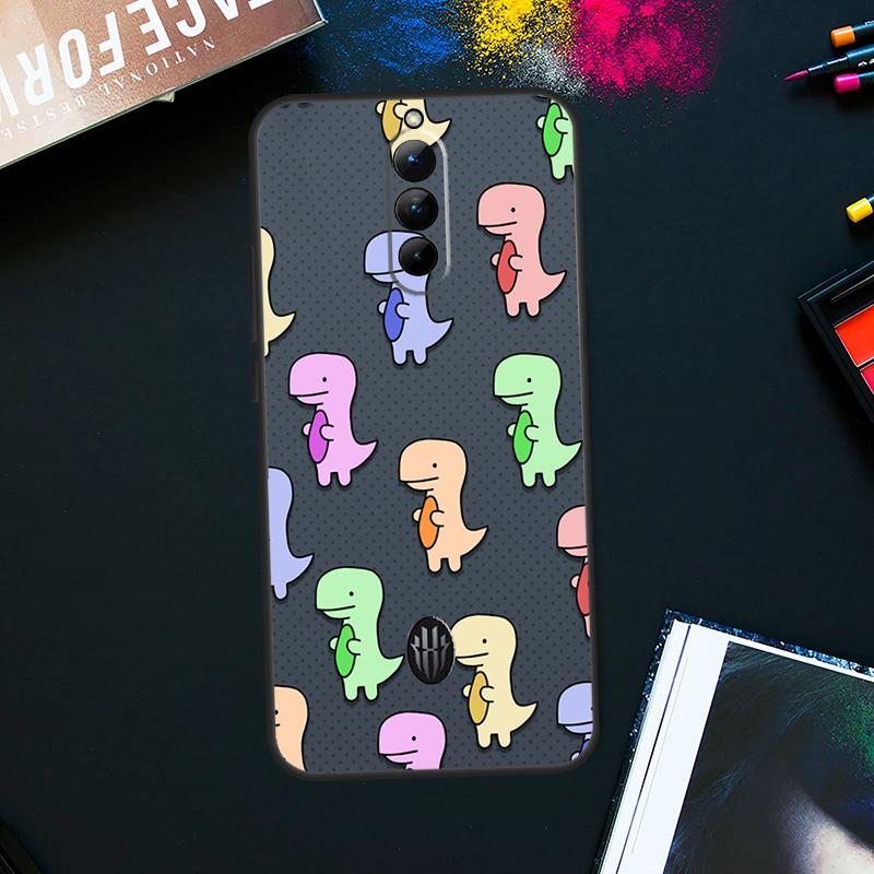 Cute Dinosaur Tea-Rex Case For ZTE Nubia Red Magic 8 8S Pro Plus RedMagic 9 Pro Plus 6 7 6S 7S Pro 5S 6R 5G Cover