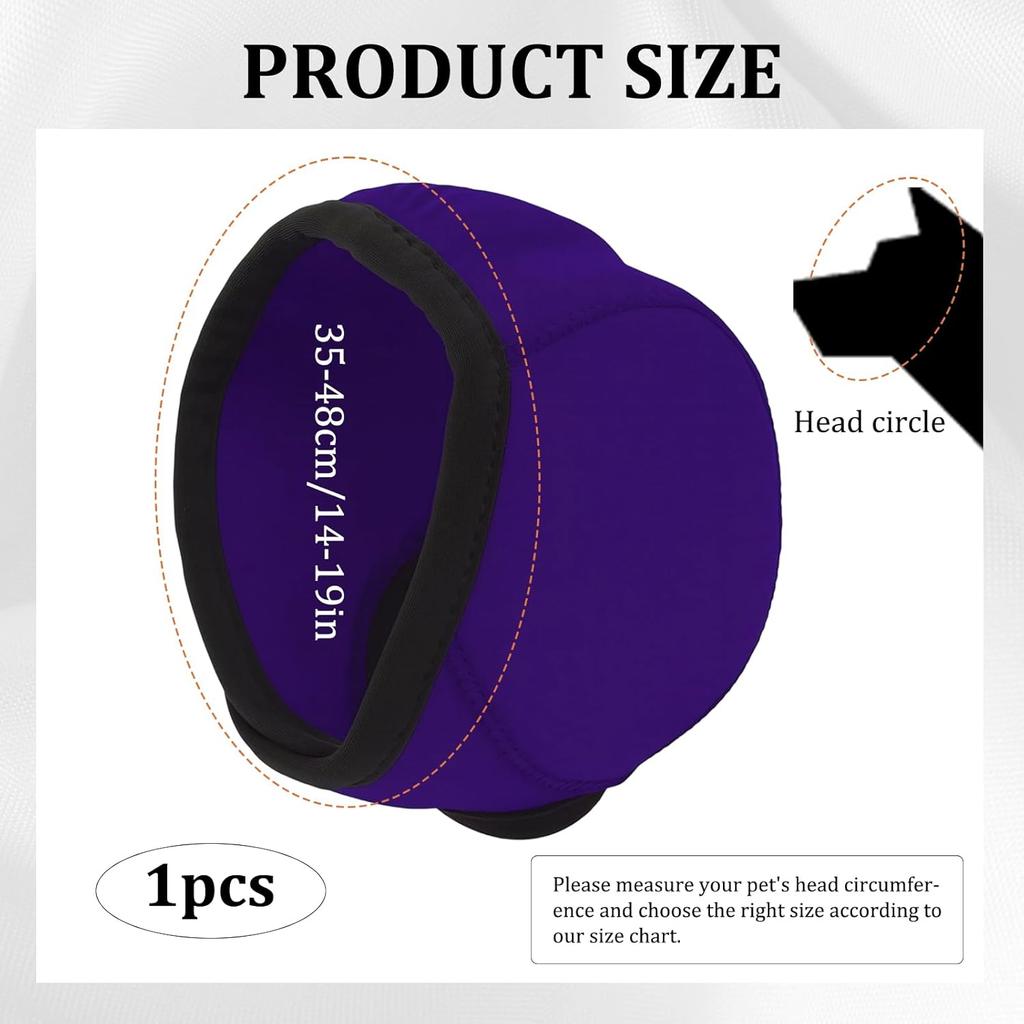 Dog Ear Muffs Noise Protection, Dog Ear Covers for Bath, Grooming, and Swimming, Comfortable Ear Protection for Dogs with Adjustable Fit, Purple,