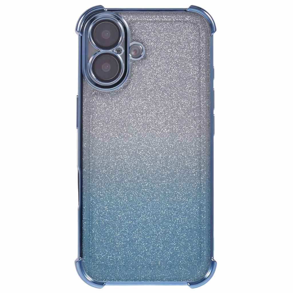 For iPhone 16 Plus Case Glitter TPU Phone Cover Reinforced Corners