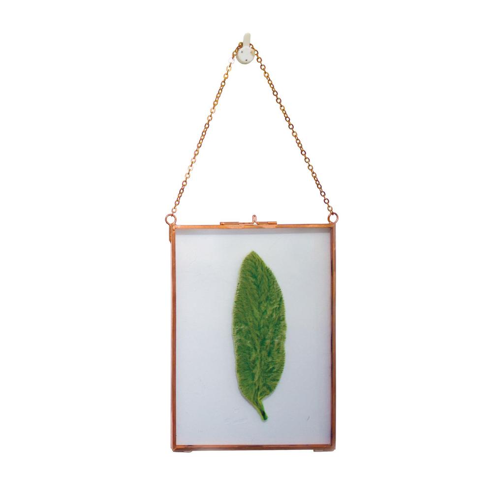 Golden Border Glass Photo Frame - Wall Hanging & Desktop Decorative Display