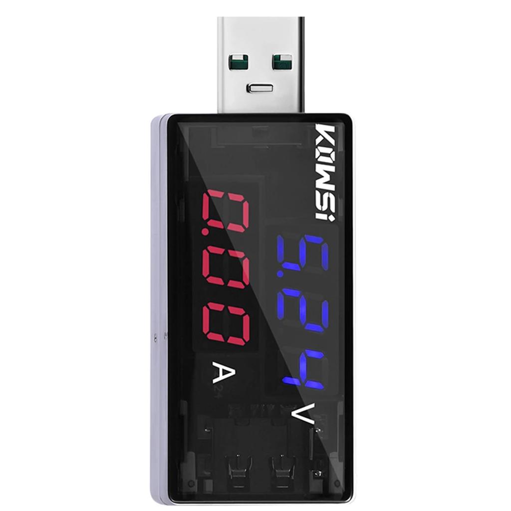 KWS-11VA USB Charger Tester 4-30V 6.5A Voltage Current Meter Voltmeter Ammeter Battery Capacity Tester Power Detector