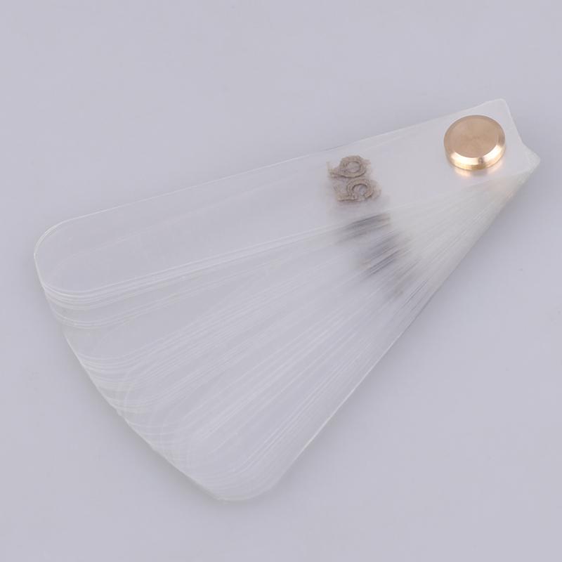 56 Stück/Set Zahnärztlicher Interproximaler Reduktionsmessschieber Behandlungswerkzeuge 0,1 mm Zahn Kunststoff Transparent Spaltmessschieber