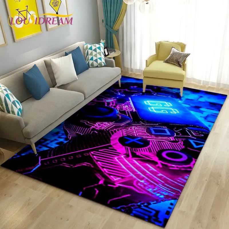 3D Cartoon Gamer Game Controller Area Rug,Carpet Rug for Living Room Bedroom Sofa Doormat Decoration,Kid Play Non-slip Floor Mat