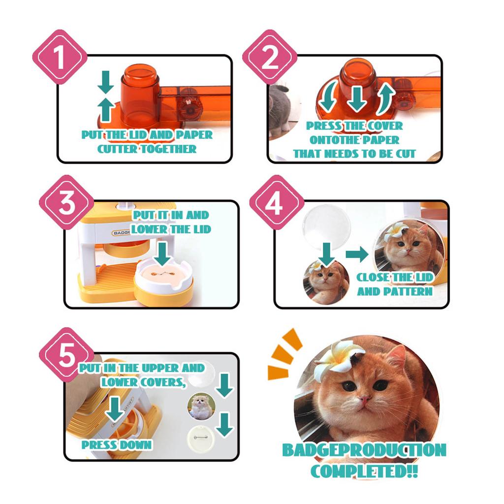 Button Maker Maschinen DIY Abzeichen Maker Pressmaschinen für vielfältige Bedürfnisse und Handwerkskurse DIY Spielzeug Abzeichen Stanze