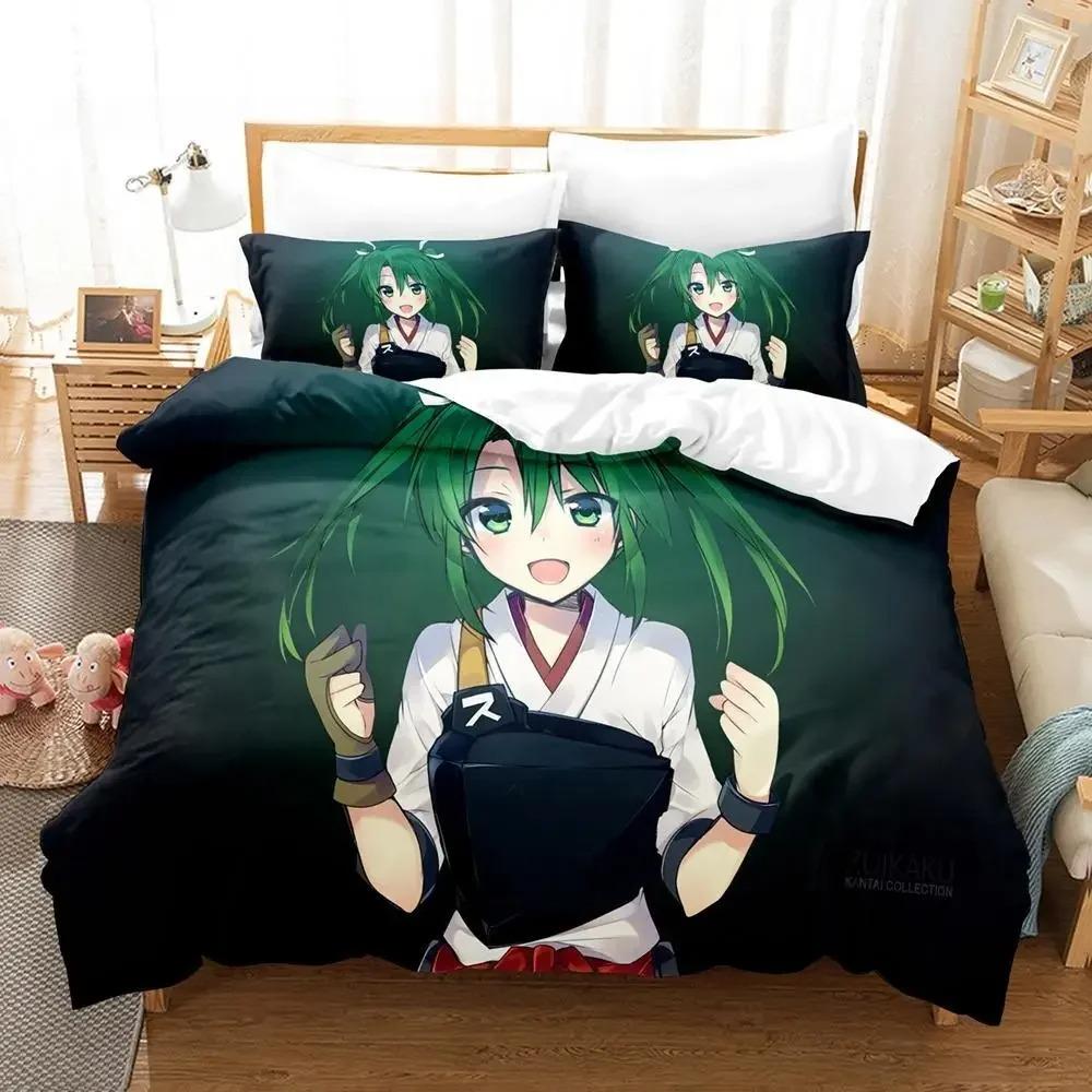 New 3D Kawaii Anime Zuikaku (Kancolle) Bedding Set Single Twin Full Queen King Size Bed Set Adult Kid Bedroom Duvet Cover Sets