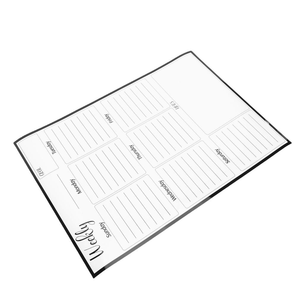 Magnet Weekly Planner Dry Erase Whiteboard Vertical To Do List Sheet for Home Office Classroom Stainless Steel Fridge