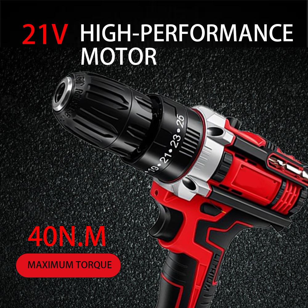 Portable Multi-Functional Electric Drill with Lithium Battery - Handheld Screwdriver for Home DIY Projects