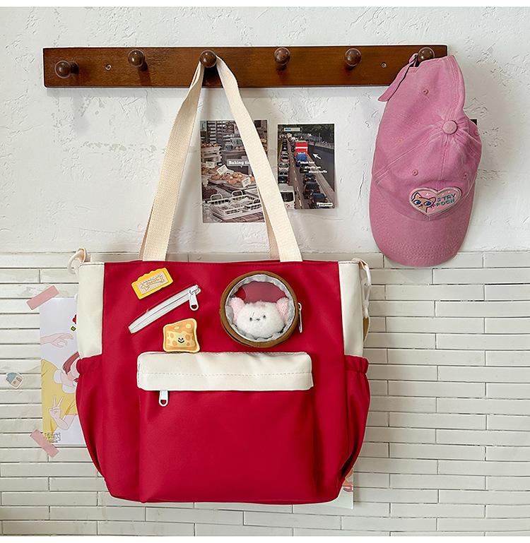 School bag high value fresh and sweet ins make-up bag handbag high school students large capacity