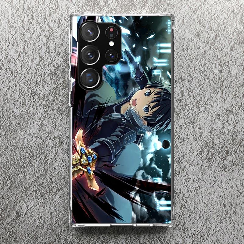 Sword Art Online Anime Phone Case For Samsung Galaxy S25 S24 S23 Ultra S22 Plus S21 S20 FE S10 + S25Ultra S24U Soft Cover Shell