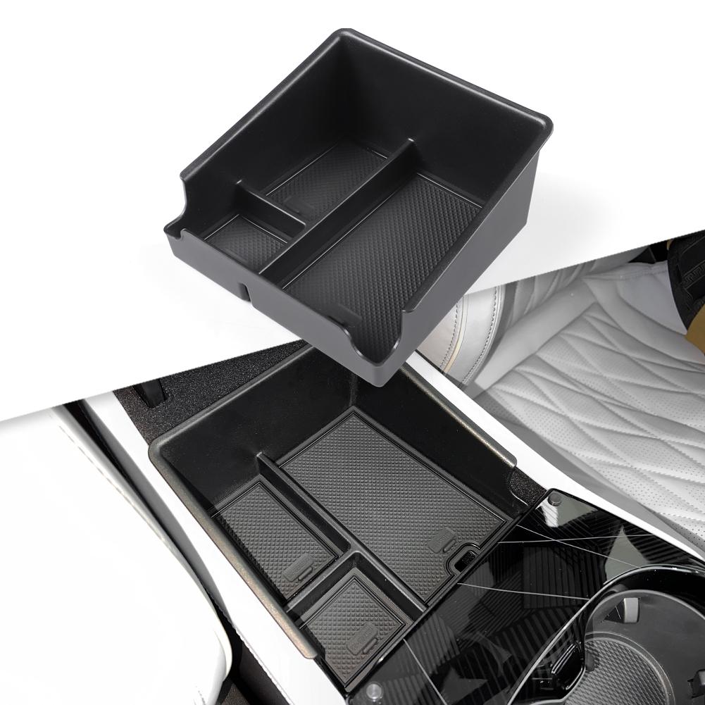 Für BYD Seal EV Mittelkonsolen-Armlehnen-Aufbewahrungsbox Mittleres Fach Organizer Zubehör Aufräumen Schwarz