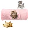 Pet Cat Tunnel Foldable Plush Channel with Play Ball Warm Winter Interactive Toys Cat Play Tube Toys for Cat Puppy Kitten Rabbit