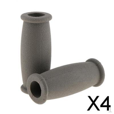 4xSoft Rubber Crutch Hand Grip Cover Crutches Handle Replacement Covers Gray