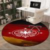 1PC round rug German Football Emblem Printed Round Area Rug ,Rug For Home Office, Round Chair Rug, Decorative Carpet Fan gifts Christmas gift
